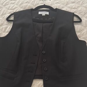 Calvin Klein Charcoal Buttoned Vest